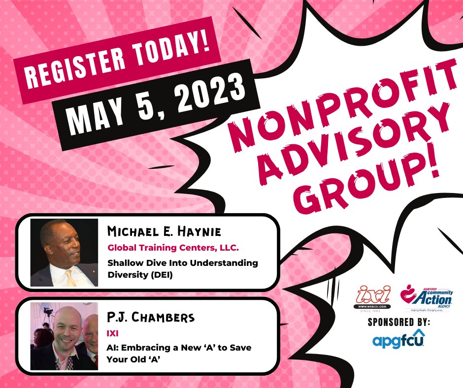 Seats are filling up fast for our next Nonprofit Advisory Group! This event is FREE to attend, however, we do ask that you make a donation (of any amount) to Harford Community Action Agency! Register today: webixi.com/nag2023/ #nonprofit #community #marketing #event