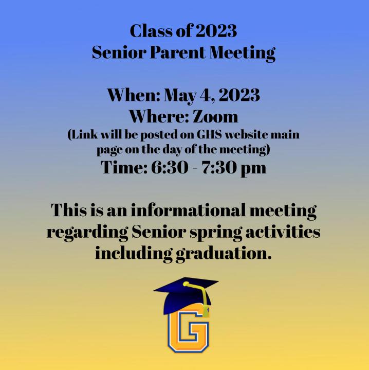 Attention Parents &amp; Guardians of the GHS Class of 2023: