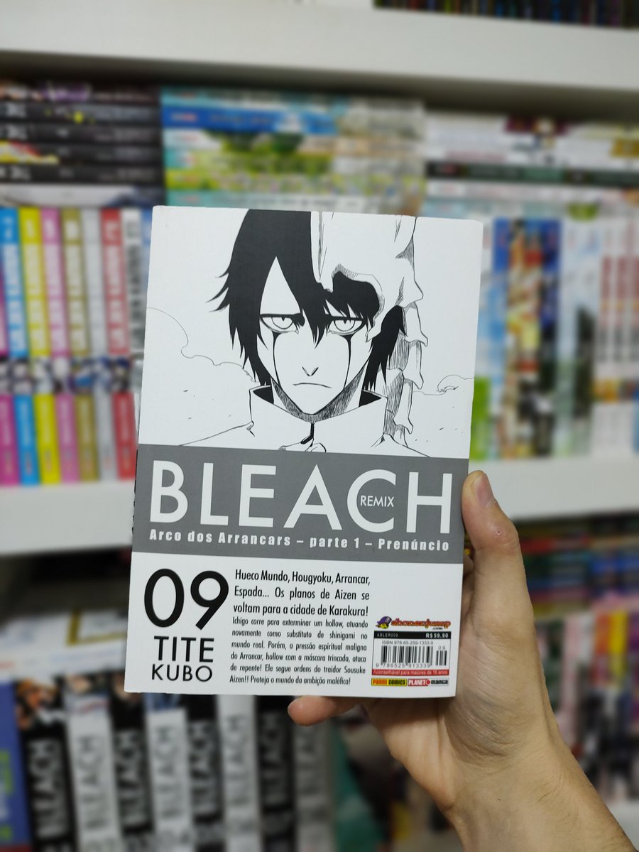 Mangás Brasil on X: Confira as fotos do lançamento da editora Panini -  Bleach Remix volume 9. Completo com 26 volumes. Preço: R$59,90. Sinopse:  Hueco Mundo, Hougyoku, Arrancar, Espada Os planos de