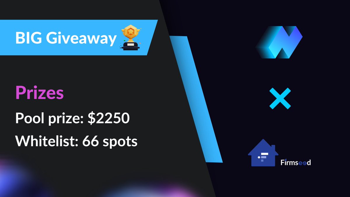 qoodo_io's tweet photo. 🚀 Whitelist for Private Sale

💰Prizepool: $2250 + 66 Whitelist spots

👉 How to enter:
1️⃣ Retweet + Like
2️⃣ Follow @naplozz &amp; @firmseed
3️⃣Complete Gleam: https://t.co/psT4E2sNu2

⌛️ Ends 5 May

#PrivateSale #Whitelist #Web3 #Giveaway #Crypto https://t.co/ZuCu1vhJvk