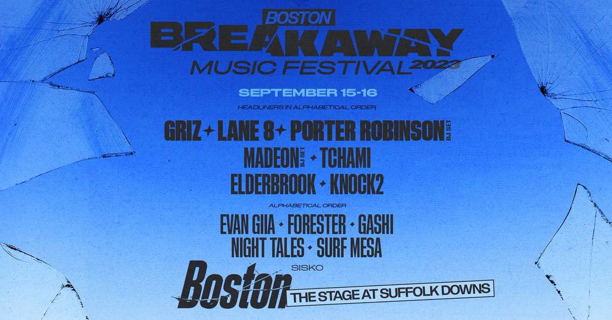 BOSTON, let's party! We're kicking off our first Breakaway Boston with the lineup you can't miss 🪩 Tell your friends &amp; grab tix TOMORROW at 10am ET.