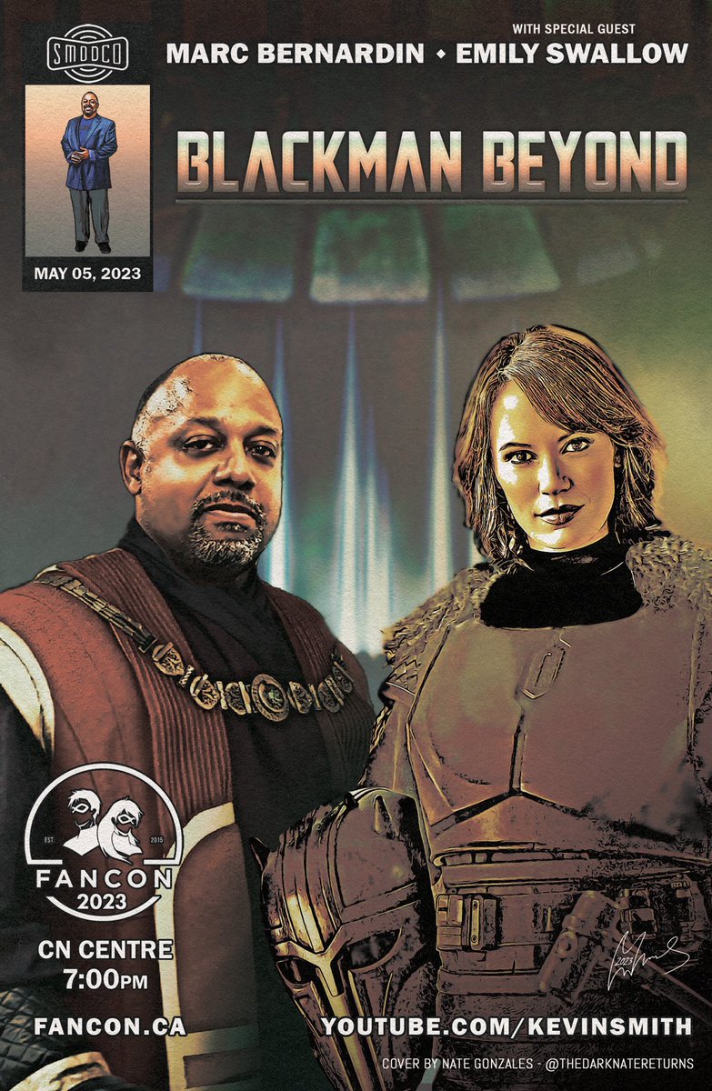 northernfancon's tweet photo. This is the way, PG! @marcbernardin returns with #BlackmanBeyond live at #NorthernFanCon with special guest @bigEswallz May 5 in CN Centre at 7PM! Free with your ticket! Get tix now: https://t.co/0tUOnnvmfq
#FanCon8 #CityofPG #takeonPG #TheMandalorian #TheArmorer #BlackmanBeyond https://t.co/L6h01HTQi8