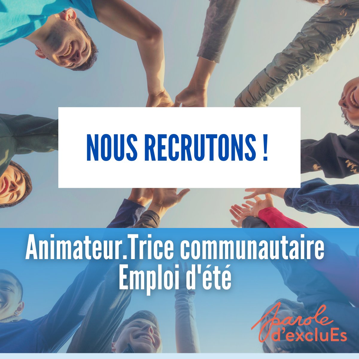 Parole d’excluEs recrute!
Consultez le descriptif du poste ici urlz.fr/lBTo