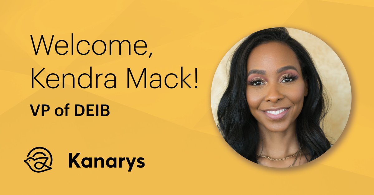 Join us in welcoming Kendra Mack, our new VP of DEIB, to the Kanarys team! 

Kendra leads Kanarys' DEIB consulting practice and is a dynamic speaker and expert facilitator committed to ensuring every employee feels valued. 

Welcome to the team, Kendra!