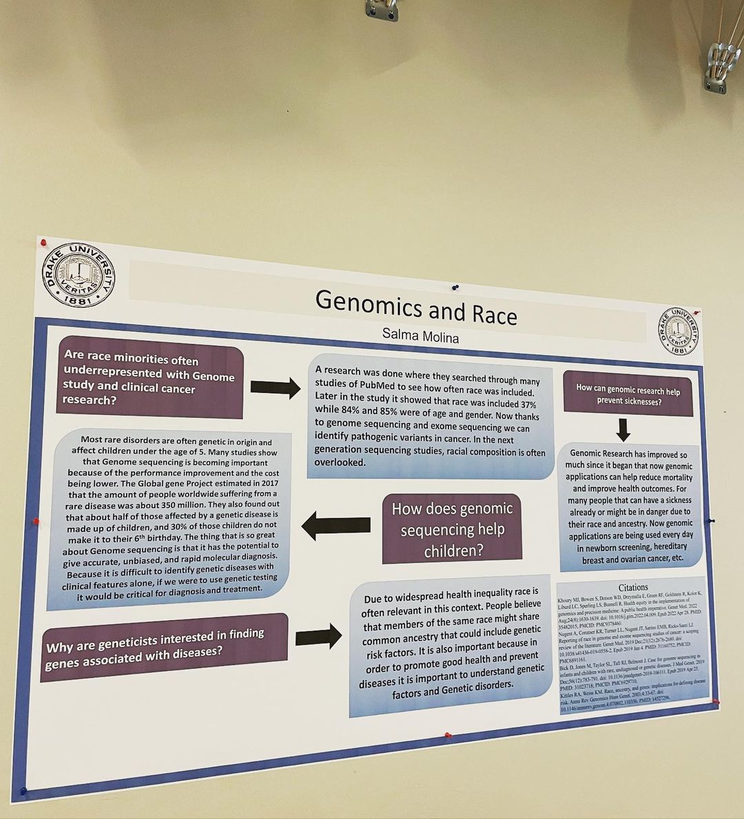 Smilla1972's tweet photo. I spent Tuesday morning with members of Professor Pramod Mahajan's First Year Seminar, who did terrific work learning and explaining discrete topics related to genomics! @drakeuniversity https://t.co/RFdaV48351