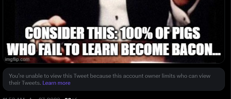 AnonOpUS0's tweet photo. @MilitarisCath @TCX_SAO No one got suspended.
You stupid motherfuckers.
We Are God Here.
You cannot escape our gaze.
#OpPiggySmasher
#OrdoExtremis
#NAFOCatsDivision
#NAFO
#Telecomix
#Anonymous
#ExpectUs https://t.co/c7lp1qSr09