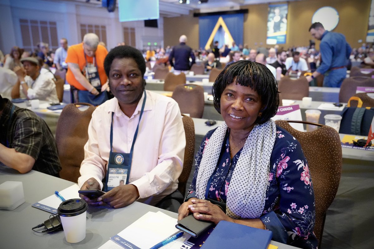 UFCWCanada's tweet photo. The @UFCW Canada delegation is ready for Day 4 of #UFCW23! 

Say hello to these Western Canada members from Alberta, British Columbia and the Yukon! 

@ufcw401 @ufcw_1518 https://t.co/eKGEaVIUMY
