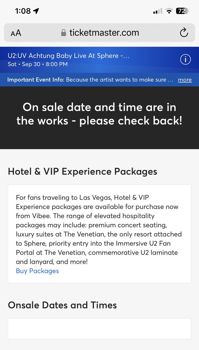 jennydowd's tweet photo. @Ticketmaster Got my presale code. Clicked the link. Got this. WTF?! https://t.co/Z7JaQtdOaq