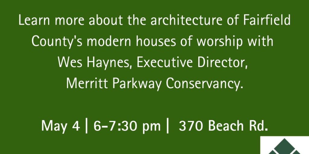 First Presbyterian Church of Stamford is nicknamed the Fish Church. Look closely & you’ll see that the exterior of the church resembles a fish. Learn more about this & other modernist takes on houses of worship at our Spring Speaker Series on 5/4: bit.ly/3FtJgMj