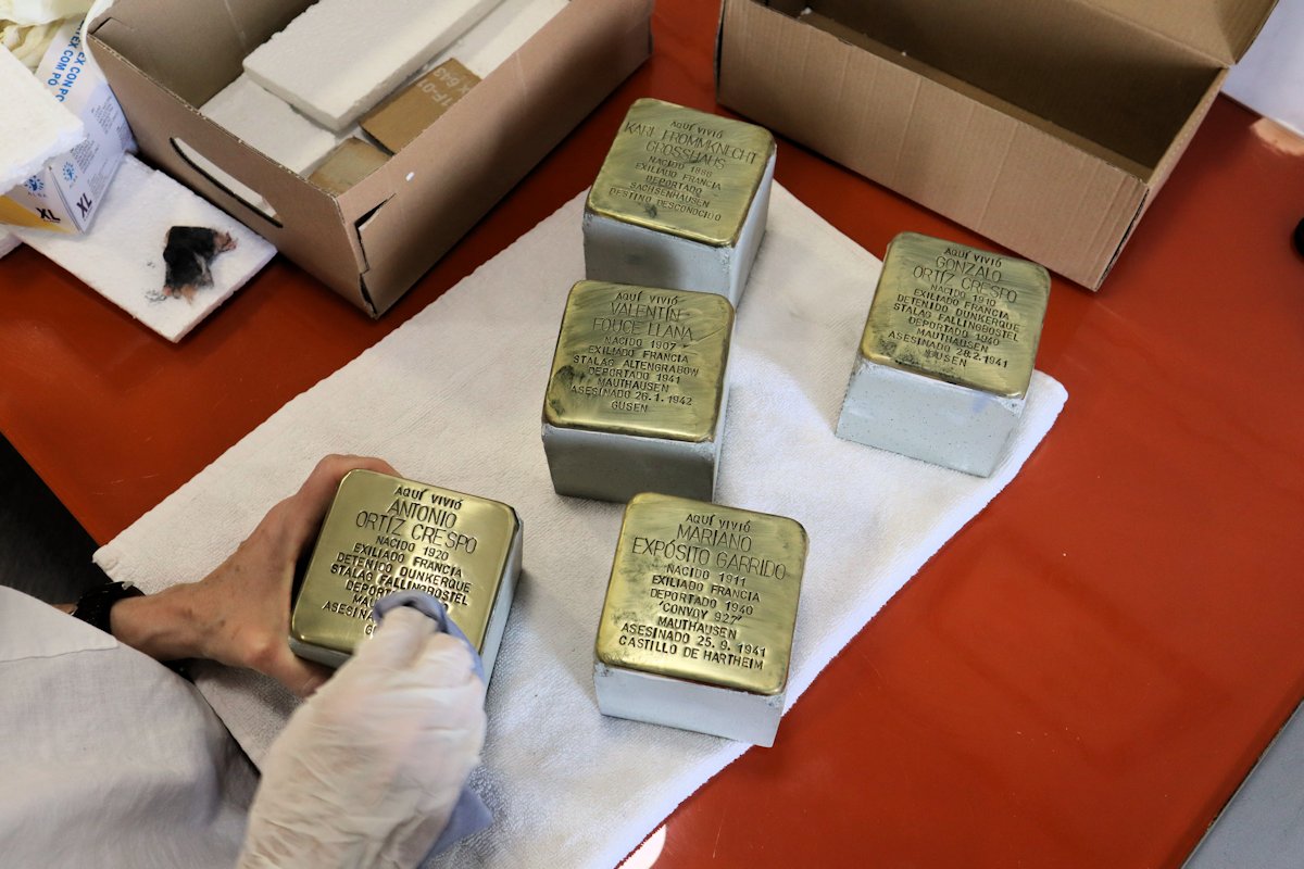 Casi a punto para mañana... 6 nuevos 🟨 #Stolpersteine en el distrito de Chamberí (@madrid).