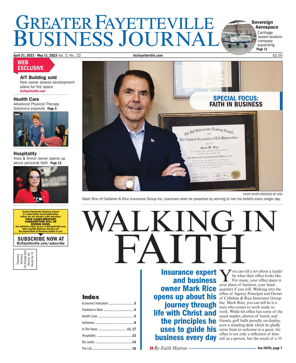 Check out the latest issue of the GFBJ here:
bizfayetteville.com/issue/61

#fayetteville #businessnews