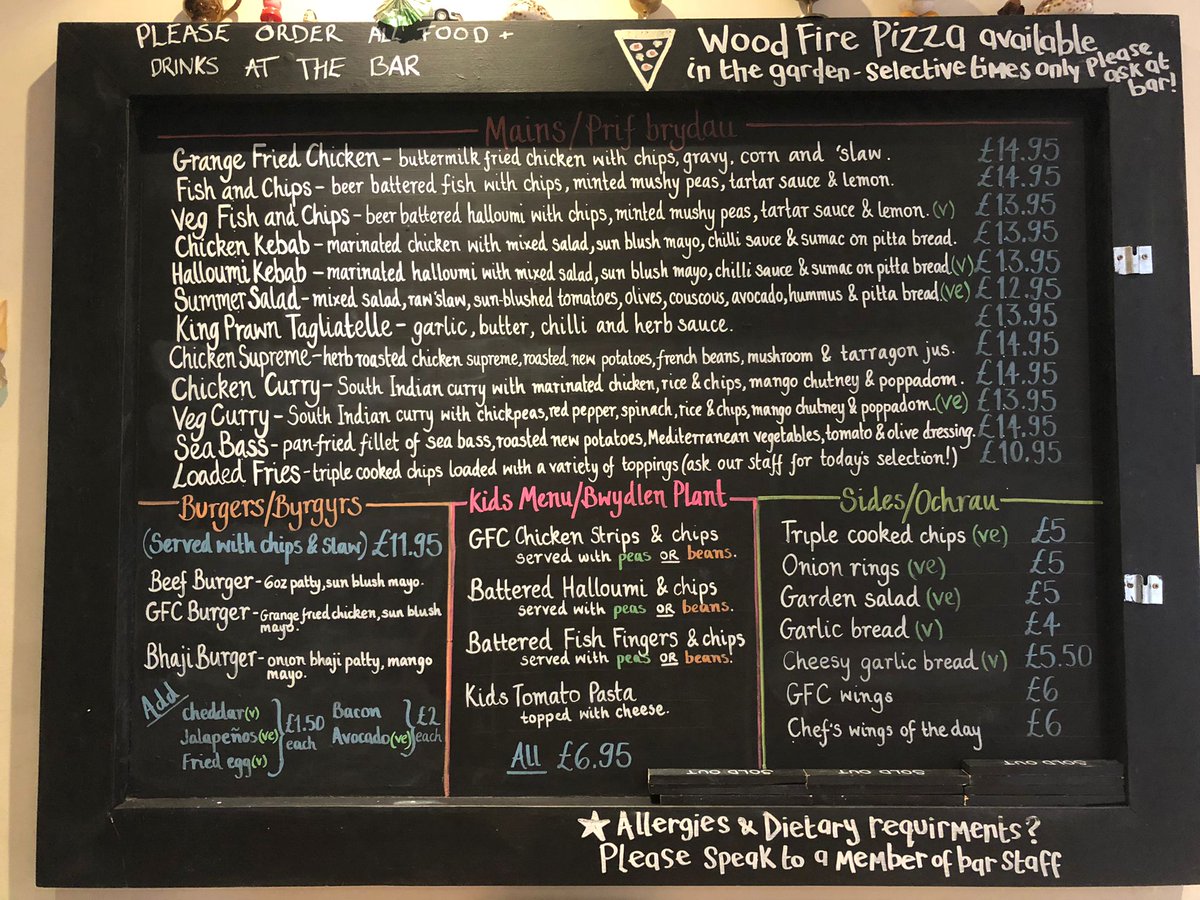 Did someone say new menu!? Check out our brand new summer menu available right now! 
Kitchen open from 12pm daily and no need to book! (Unless you're coming for quiz night or Sunday lunch, they get crazy!) 
Keep an eye out for a lunchtime menu from next week as well!