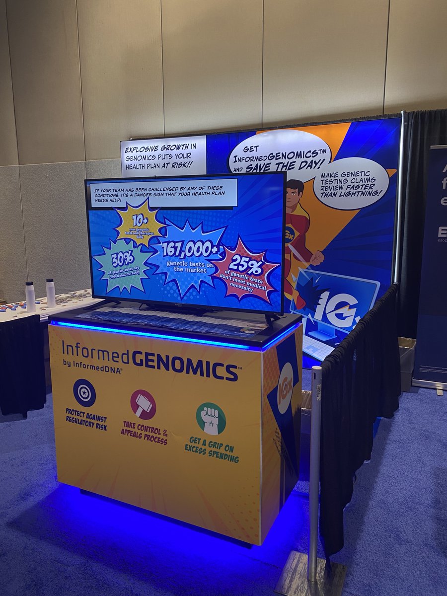 InformedDNA's tweet photo. Are you at the @NAMCP Spring Managed Care Forum today? Stop by booth 106 to see if your health plan is prepared for the explosive growth in genomics.
#NAMCP #AAMCN #AAHDS #genomics #genetictesting #genomicsrevolution #medicaldirectors #utilizationmanagement https://t.co/nRl5SBo6SL
