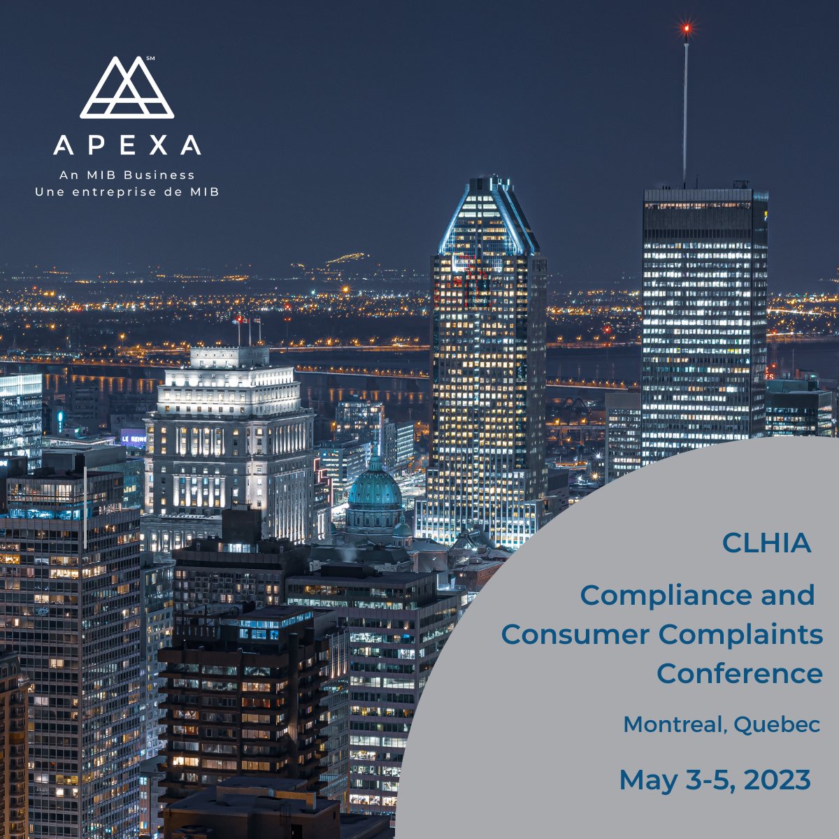 APEXA_Corp's tweet photo. Don’t miss us at the CLHIA Compliance and Consumer Complaints Conference next week! https://t.co/t6Hziv2qKE