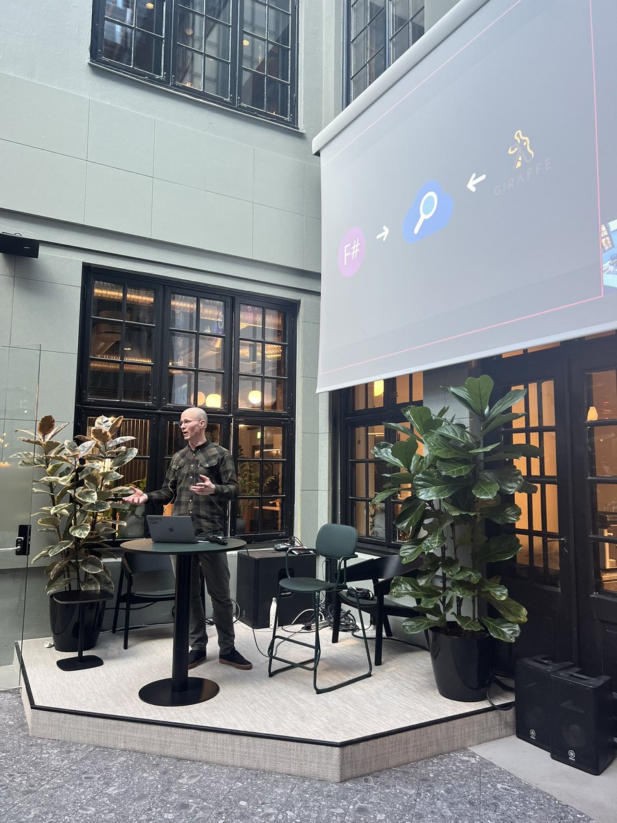 Novanetas's tweet photo. Spennende #fagkveld med @OsloFSharp i NOVA House i dag! Blant annet har vår @ingvesund delt hvordan du kan jobbe med #søkeindeksering🧑‍💻

#azuresearch #dotnet #fsharp https://t.co/wtqC3XjLfR