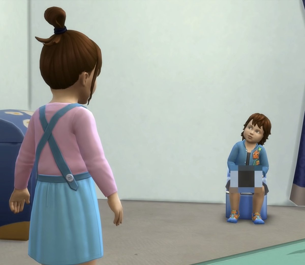 onlyabidoang's tweet photo. Fun fact: Besides being trained by adults, toddlers in The Sims 4 can also improve their potty-training skills by watching other toddlers using a potty. https://t.co/rr9162FqC7