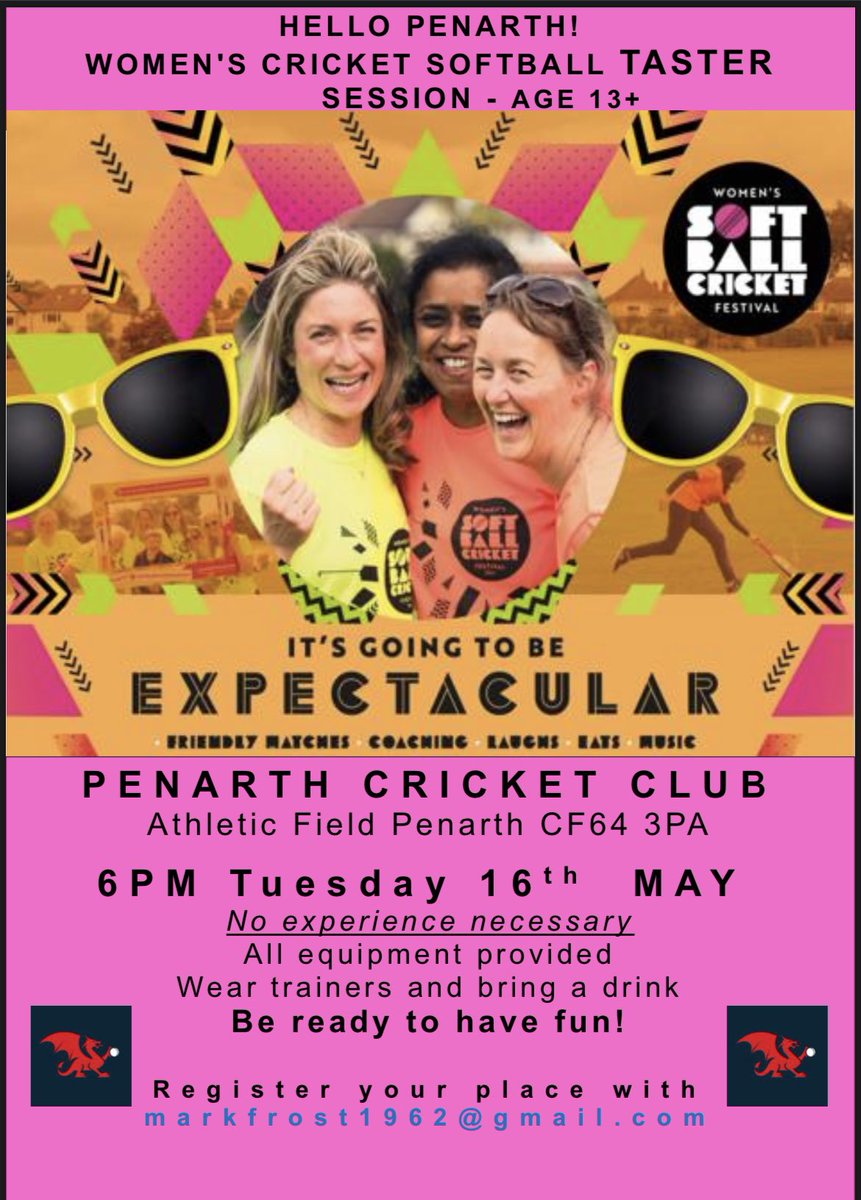 Come and join the wave of women’s 🏏 at Penarth the social scene for the summer.