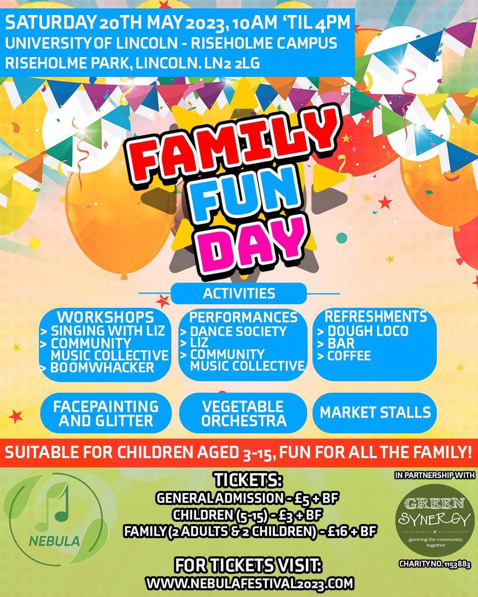 INTRODUCING… FAMILY FUN DAY🎊💥

Our family fun day is all about community!💚Join us on Saturday 20th May from 10am until 4pm for a jam packed day!🎉🎊

🎫 Tickets are available from the link in our bio or eventbrite.com/e/549618382377

#greenmusic #familyfunday #communitymusic