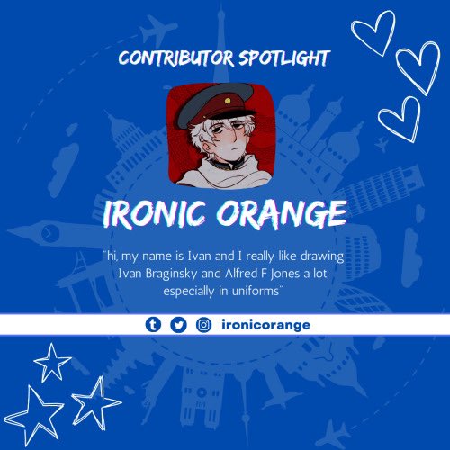 hws_anthology's tweet photo. ✈️ Featured Artist 🌎

Our next Featured Artist is the amazing @IronicOrange ⭐️

Stay tuned for more news from HWS: A 10 Year Celebration https://t.co/NoXD36Xcml