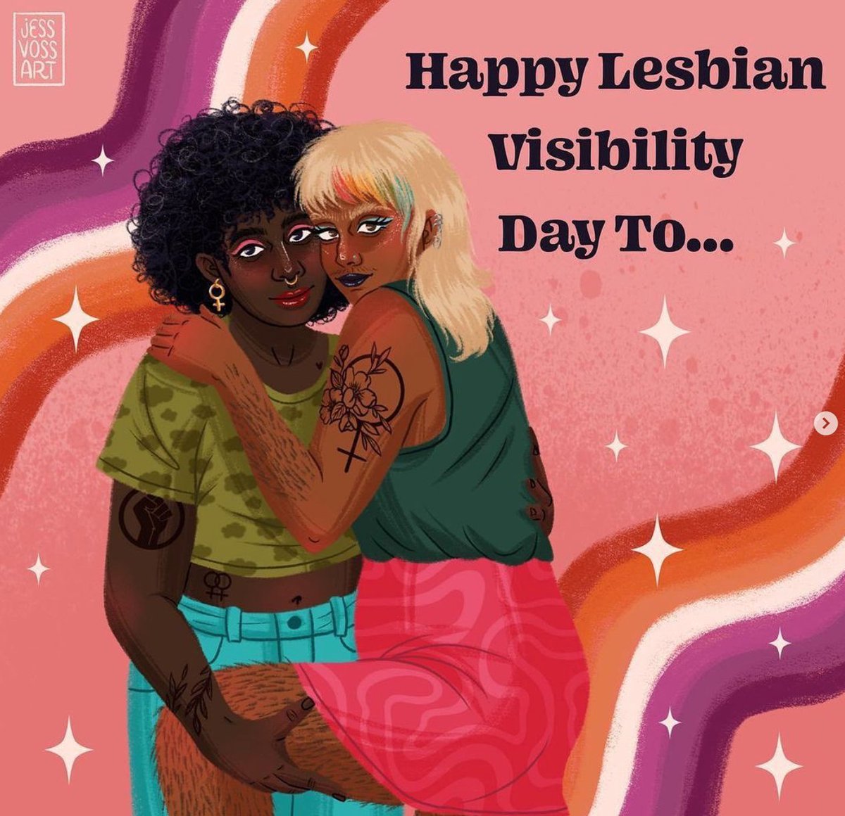 Shesoundslikeme's tweet photo. Because love is love ๐ ๐ ๐...
...and a world without our lovely lesbians is a world I don't wanna live in ๐.
๐๏ธ jessvoss_art
.
.
.
#sslm #lesbianvisibilityday #lesbianvisibility #queerally #loveislove https://t.co/fMc3QFUgSC