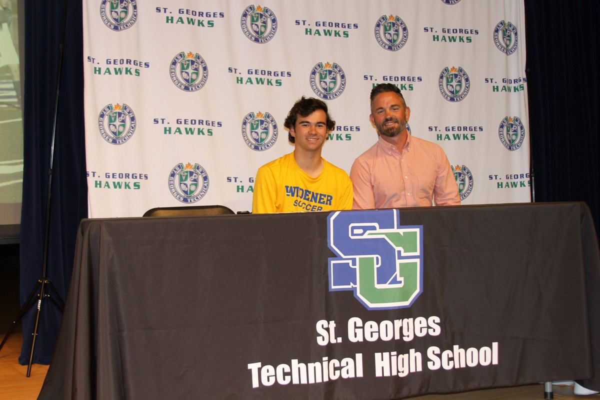 St_GeorgesTHS's tweet image. Congrats to #SGClassOf2023 Jacob Simpson who signed to play soccer @WidenerSports. We are proud of you! @JoshRickner @drjconnor299 @STGAthletics #NCCVTWorks #StudentAthletes #CareerAndCollegeReady