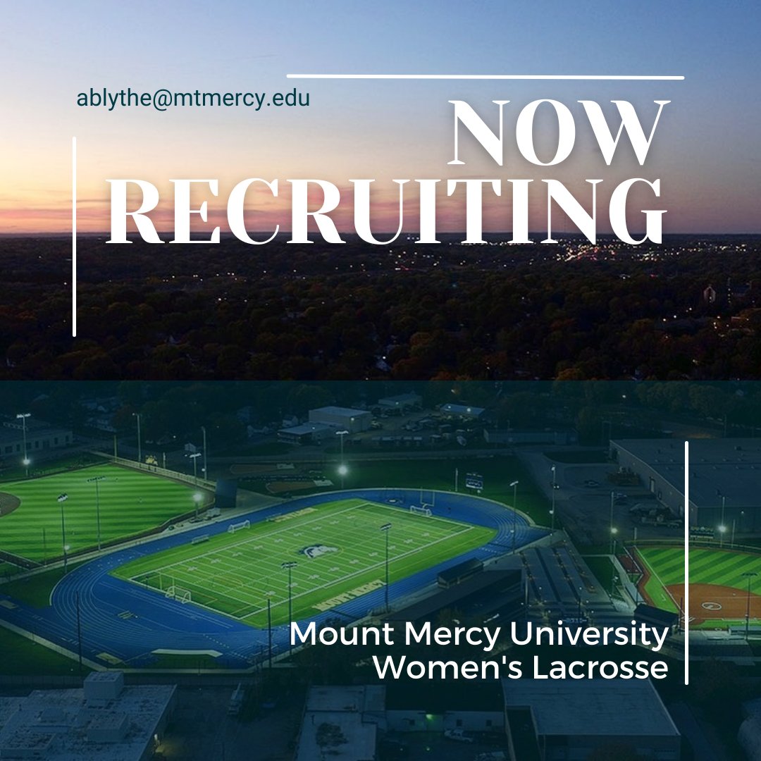 Trying to decide where to play lacrosse next year? We are looking to fill our last few spots on the 2023 roster. Coach Blythe would love to talk to you about joining the inaugural women's lacrosse team this fall. Reach out to Coach Blythe at ablythe@mtmercy.edu