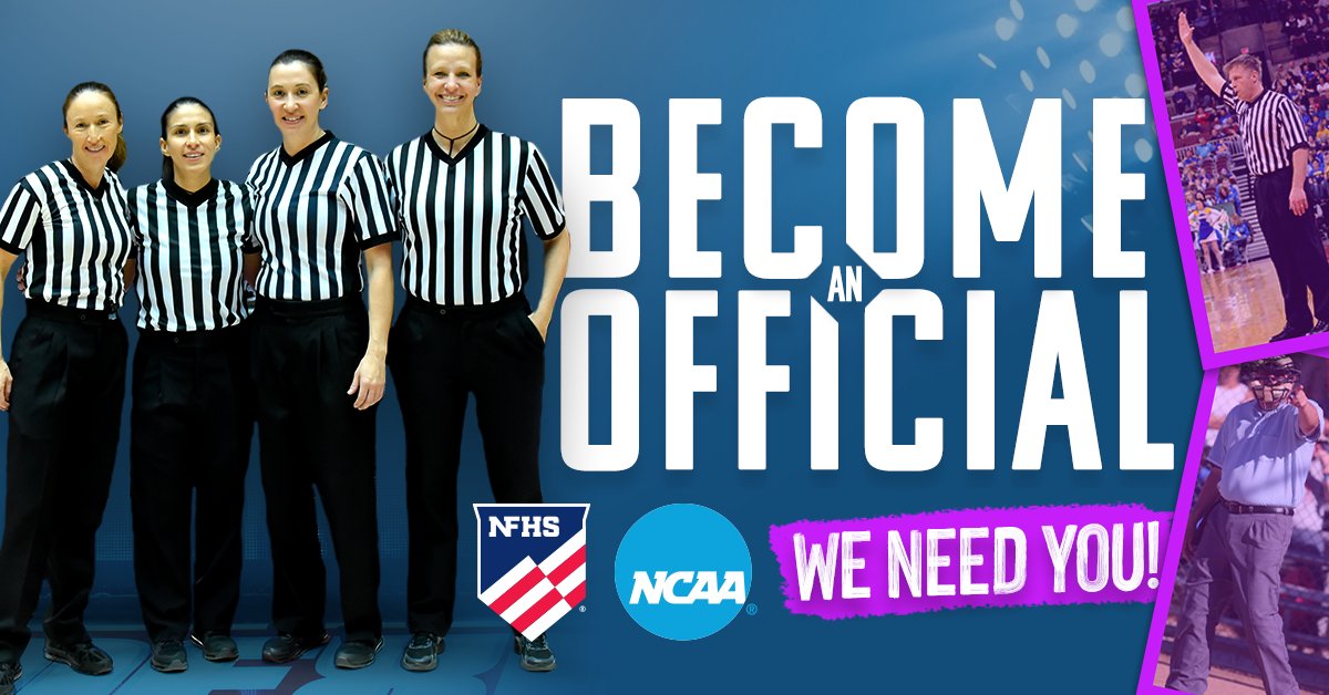 WANTED: More officials!
 
Officials are an essential part of every sport, but we need more of them. #BecomeAnOfficial
 
Sign up today:  highschoolofficials.com