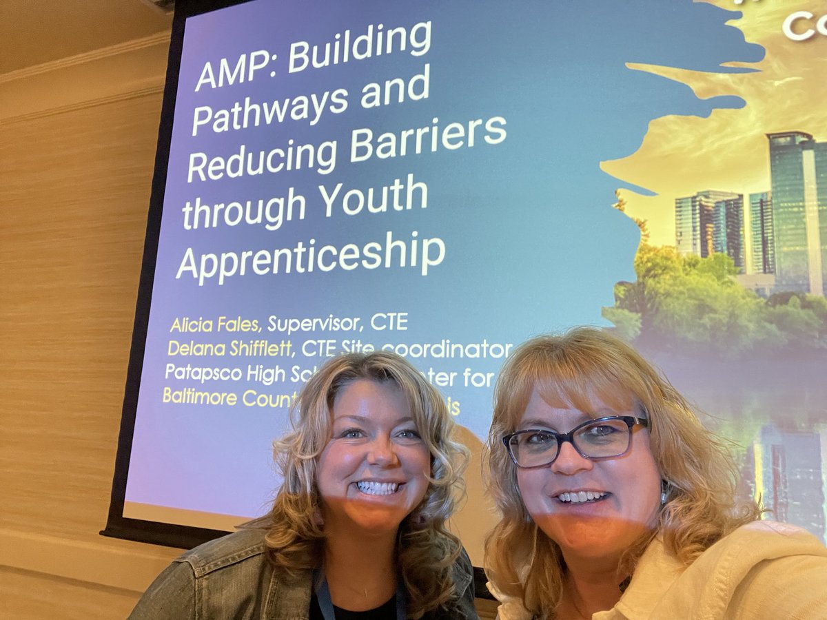 Representing ⁦@CTE_BaltCoPS⁩, sharing the work we are doing with #youthapprenticeship at the ACTE National Work-Based Learning Conference! #ACTEWBL23