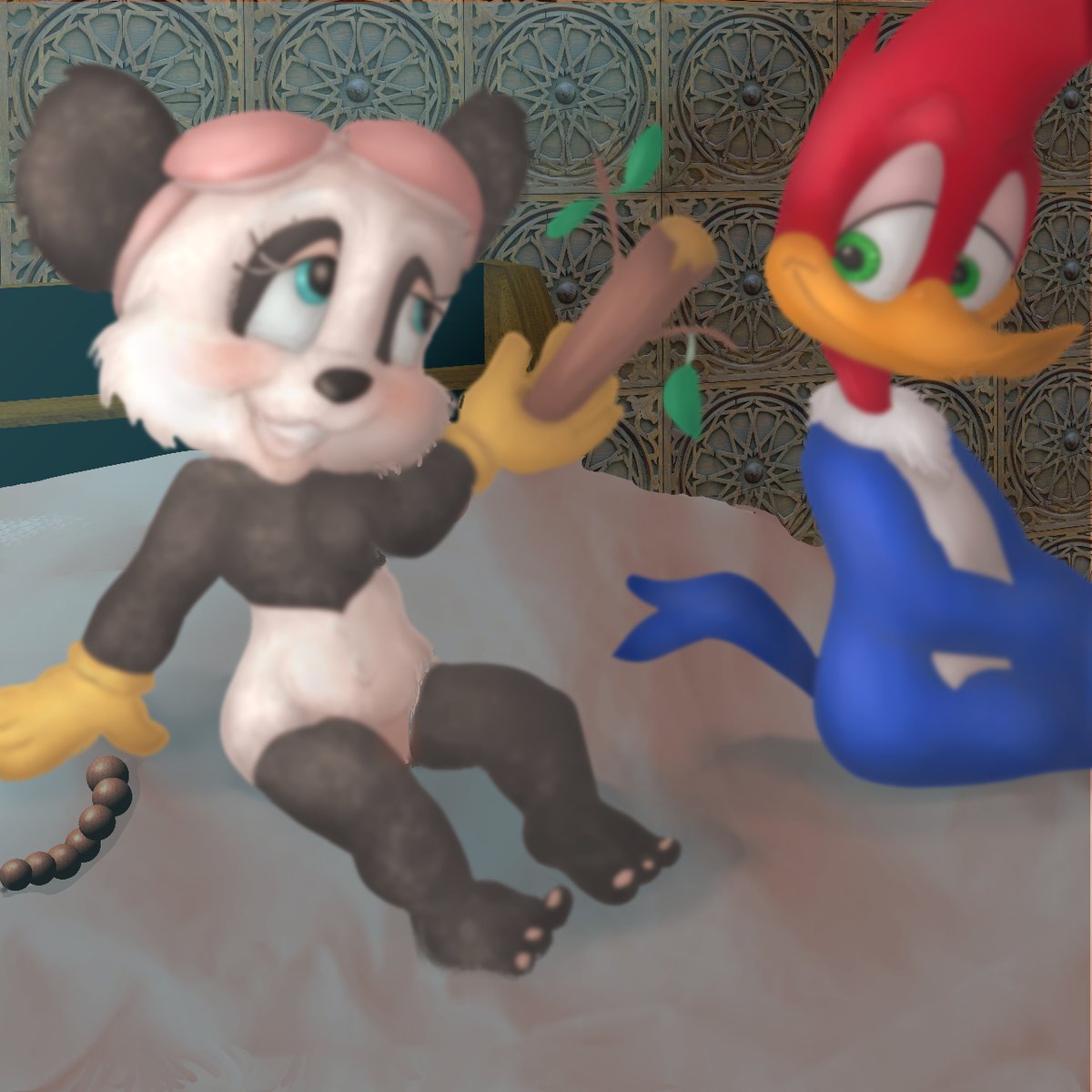 bicharrac0's tweet photo. Miranda gives wood to Woody on Woody Woodpecker day #fanart #Fanarts #FanArtDuJour #MirandaPanda #WoodyWoodpecker #DigitalArtist #digitalart #digitalartwork #myartwork #ArtistOnTwitter #illustration #illustrationartist #illustrationart #furryart #furryartist #furryartwork https://t.co/SusxNkqnVQ
