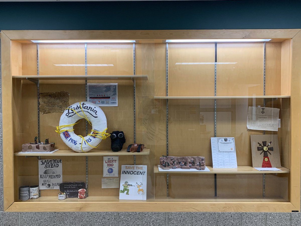 EganSSclass's tweet photo. The finished 8th grade World War I Museum! #weare7b #wearechappaqua https://t.co/oKzJVqQCBo