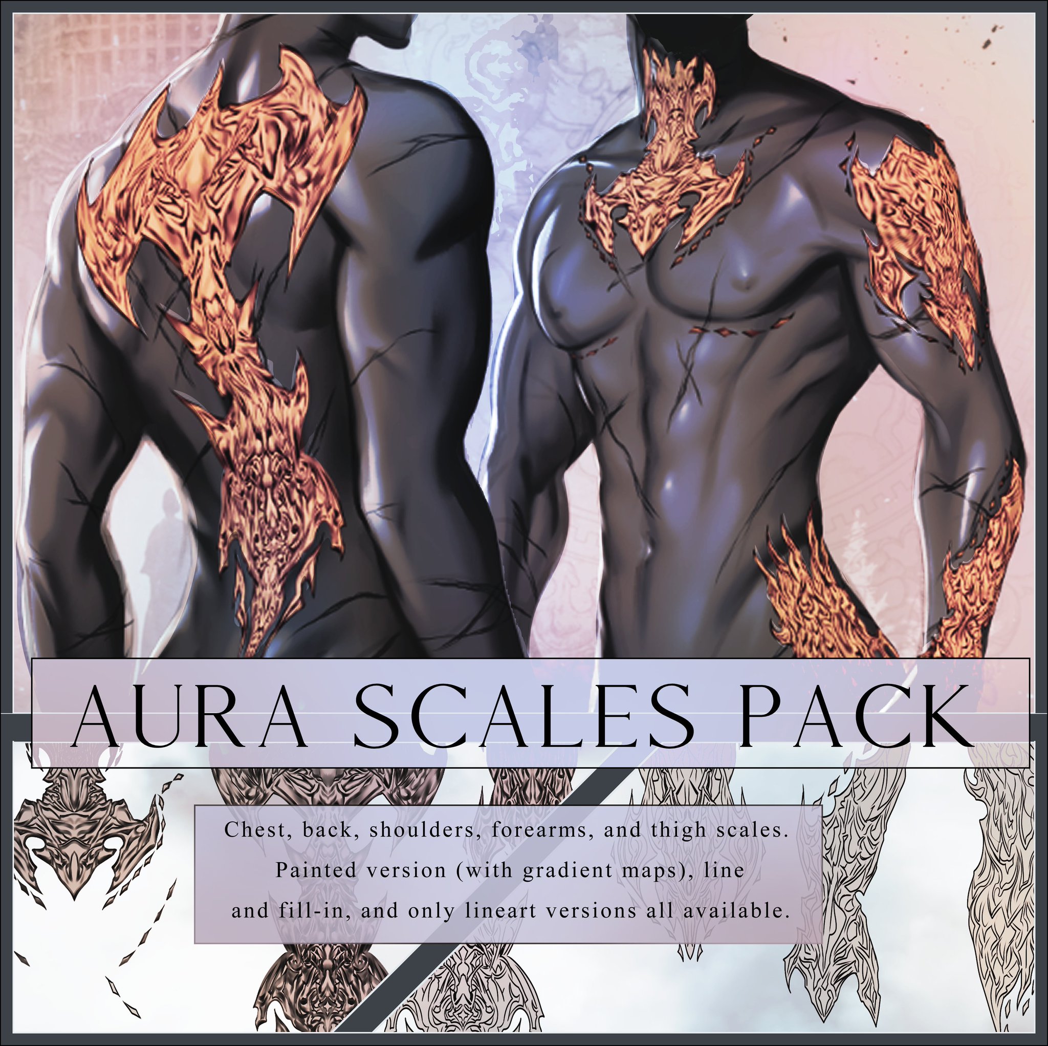 𝐀𝐳𝐮𝐫 🦋 🐦‍⬛ on X: To all my fellow artists, I bring a gift - FFXIV AuRa  Scales are now public! The 🔗 is below  / X