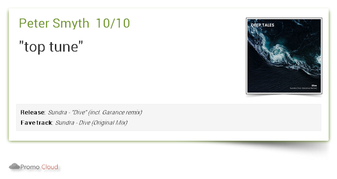 deep_tales_ofc's tweet photo. Peter Smyth supports: Sundra - "Dive" (incl. Garance remix) 10/10 #newrelease https://t.co/Rwu5nYxQau https://t.co/qJ3xGKwlYn