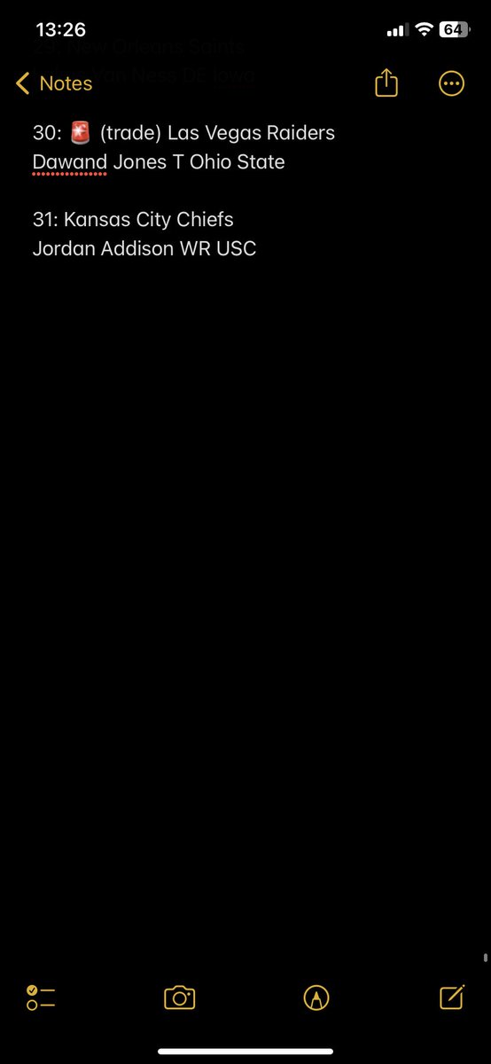 JointPractices's tweet image. Shawn’s one and only attempt at a first round mock draft.  Joins us tonight live streaming the draft! Will post a link around 8pm. #NFLDraft