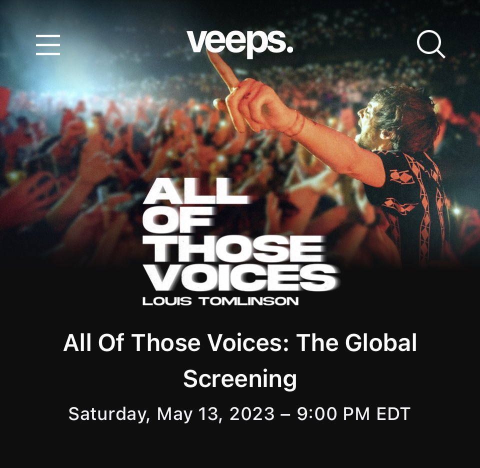 I’m doing a giveaway for 1 ticket for Louis’s Veeps livestream on May 13th.

Rules:
-Follow me
-RT this tweet
-Reply with your fave song from FITF

I will pick the winner on May 11th
