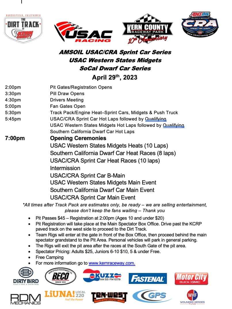 Usac Cra 2024 Schedule Chad Meghan