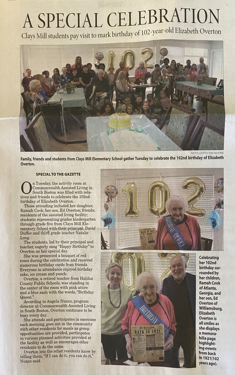 VACoopExt's tweet photo. We're celebrating former @VCEMG volunteer Elizabeth Overton this #NationalVolunteerMonth.

Not only did she just turn 102, Elizabeth was an active Halifax County volunteer for over 30 years and can still answer your questions about landscape plants today! #VaCoopExt #Volunteer https://t.co/7xvUHlNPqs