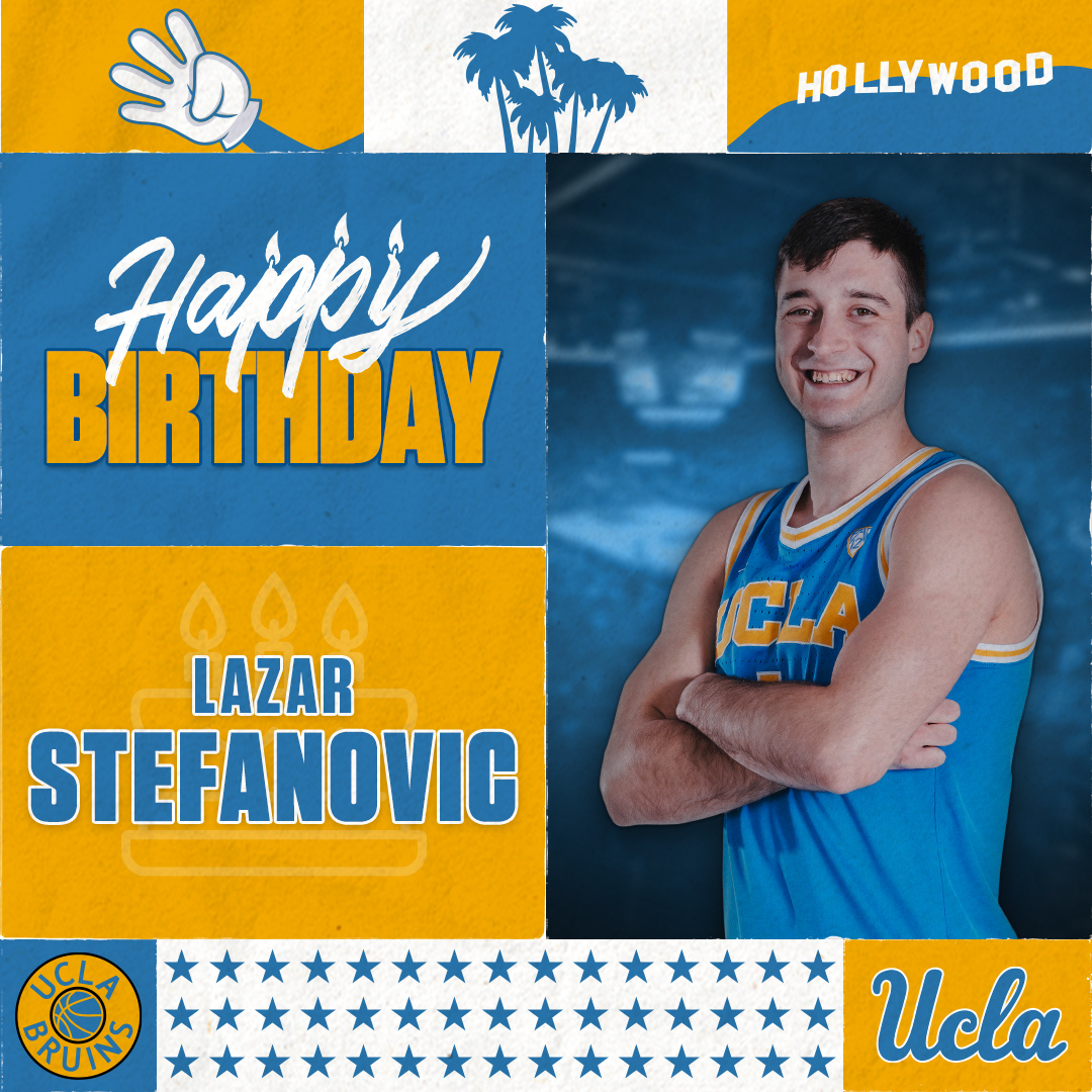 Wishing a 𝑯𝑨𝑷𝑷𝒀 𝑩𝑰𝑹𝑻𝑯𝑫𝑨𝒀 to incoming Bruins' guard Lazar Stefanovic ‼️

#GoBruins 🏀🥳