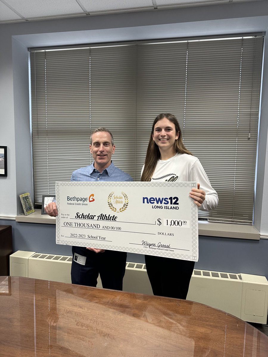 News 12 Scholar Athlete winner.  Congrats Sarah Blaskiewicz