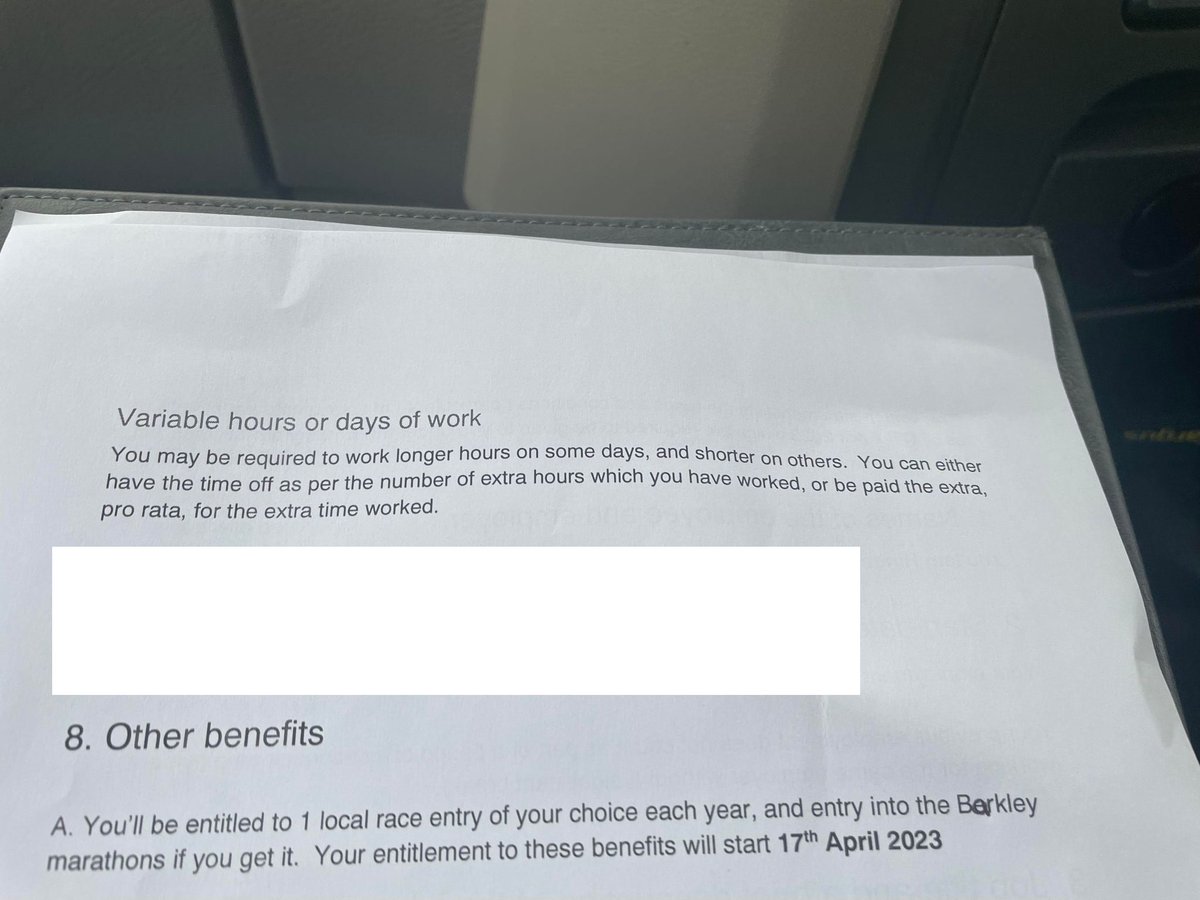 When you start a new job and your new boss adds an amendment to your contract (I need to sort his spelling) #BM100 ............ No <a href="/nuddypants/">Mel Sykes</a> it's never going to happen ;-) ;-)