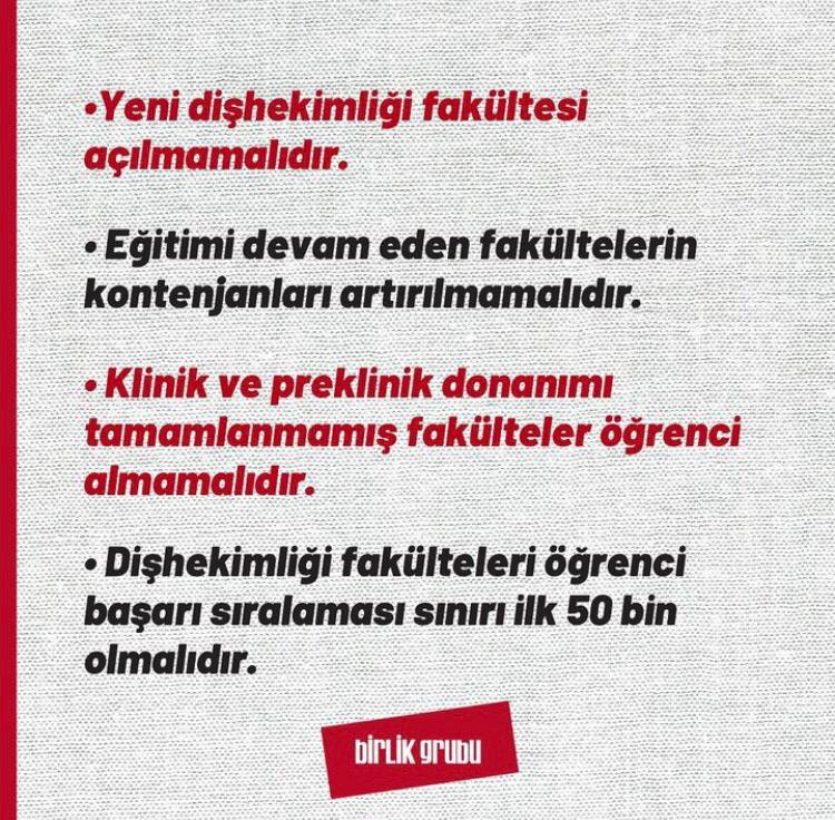 bir_dt's tweet photo. Diş hekimliği fakültelerinin sayısı artarken atanma sorunu daha da büyüyor. Bu sorunun çözümü için acil önlemler alınmalı @iyisaglik_ @drfahrettinkoca @hekimsen @adnangunnar #10bindishekimiatansın https://t.co/bgTqxCcSyq