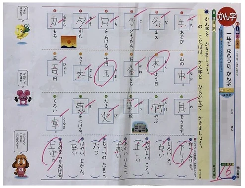いくらなんでも厳しすぎる！小学1年生の漢字テストの結果が衝撃的すぎる件