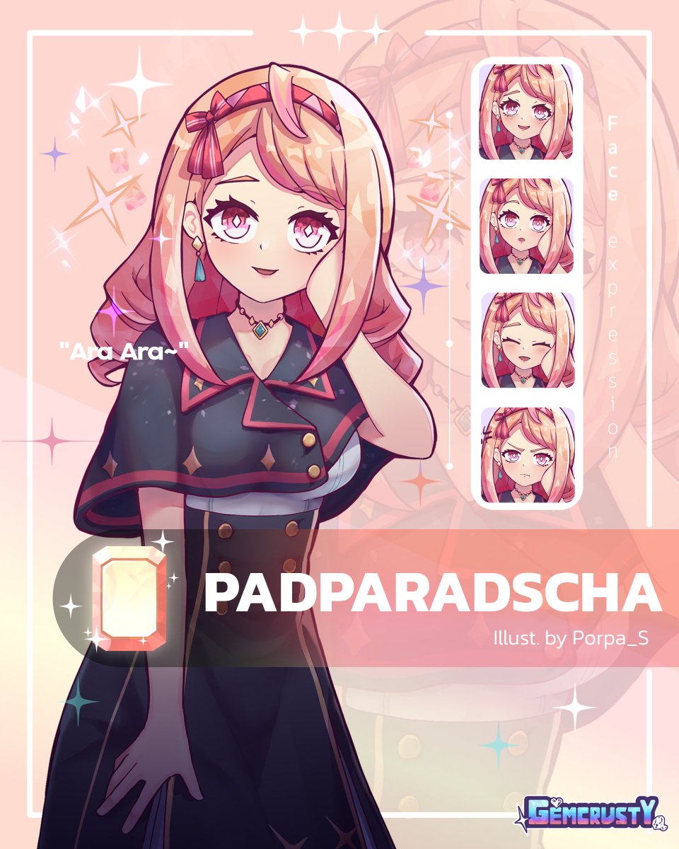 PORPA_S's tweet photo. ジェムクラスティ(Gemcrusty): Padparadscha✨💎@GemCrusty
.
Padparadscha is a very kind character who likes to take care of others, but she's also mischievous.
.
Play now on Steam !!
https://t.co/LnvFq0XPqs

#gemcrusty #characterdesign #indiedev #indiegame https://t.co/1juhbiqZsy