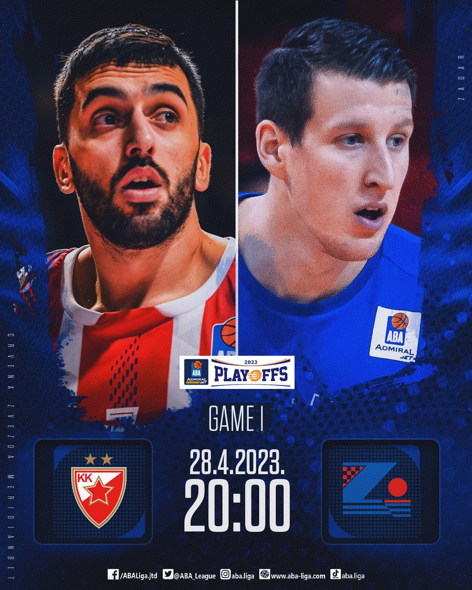 AdmiralBet ABA League on X: .@kkcrvenazvezda to host @kkzadar at the start  of the Playoffs – Can the visitors pull off another miracle in Belgrade?  Read more at:  #ABAPlayoffs   /