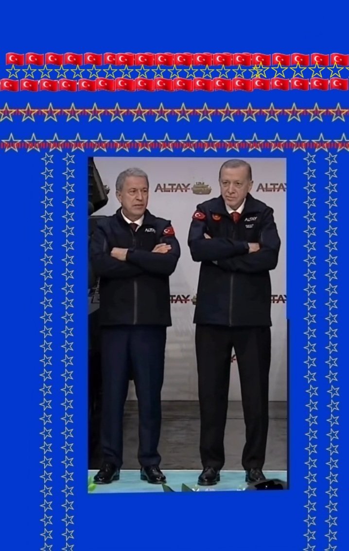 İki milli adam yan yana
Biri türkiye nin başkomutanı biri de
Türkiye nin milli savunma
Bakanı ikisi de türkiye nin
Gururu 🇹🇷🇹🇷🇹🇷🇹🇷