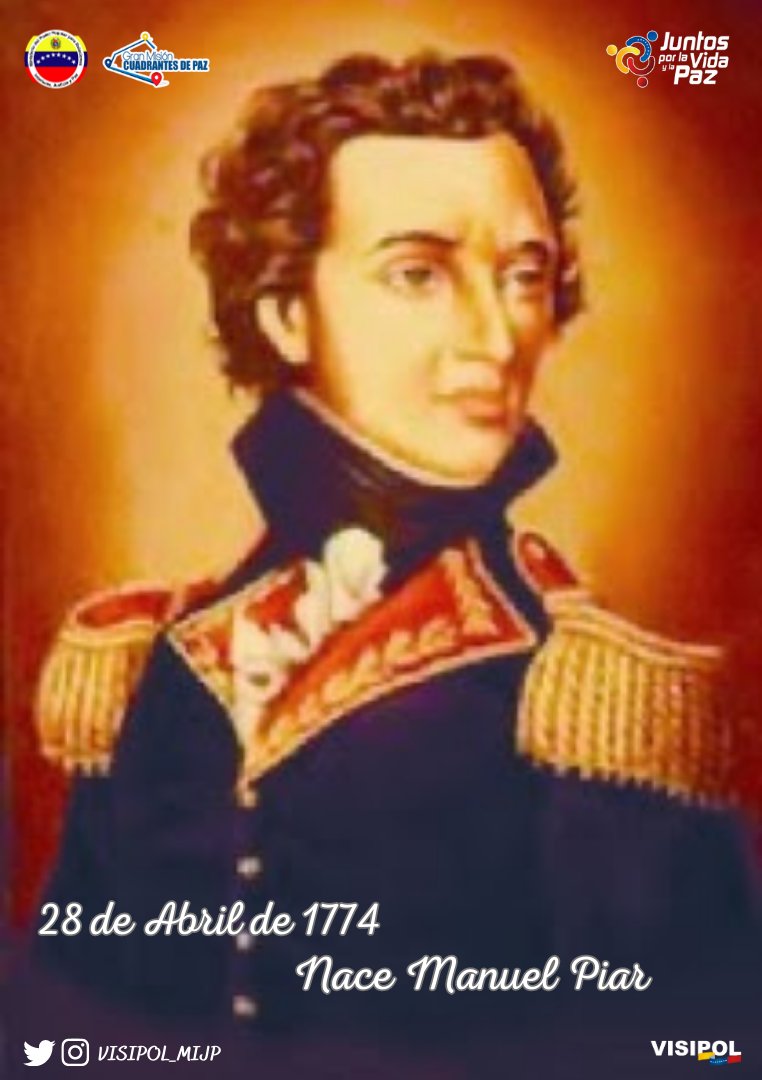 Visipol_MIJP's tweet photo. Fue un militar venezolano nacido en Curazao, prócer de la Independencia de Venezuela. Y es reconocido como el Libertador de Guayana y Generalísimo Invicto, por haber disputado 24 batallas y no haber sido derrotado.

#JuntosPorLaVidaYPorLaPaz https://t.co/wivlZAA7Ll