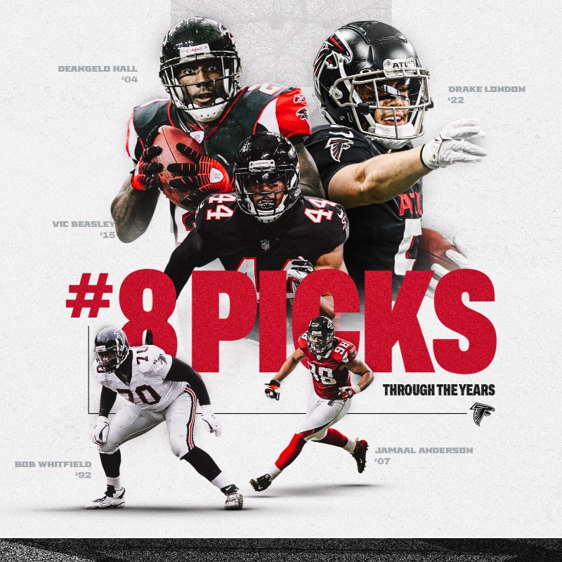 AtlantaFalcons's tweet photo. Everything you need to know ... to be in the know for the #NFLDraft