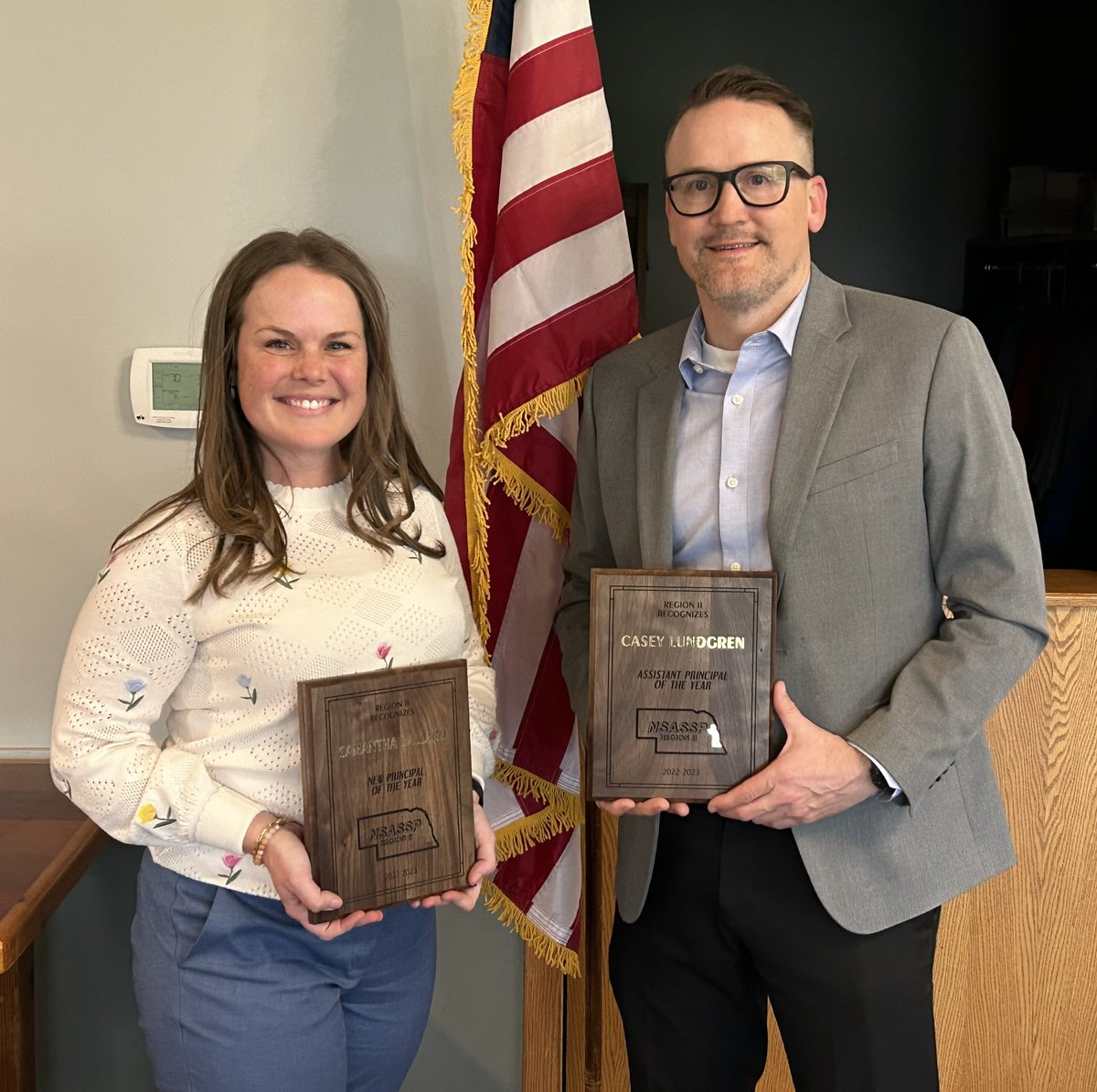 MWHSWildcats's tweet image. The Millard West Admin Team was well represented last night at the NSASSP Region II Award Ceremony. Congratulations, Sam Ballard - New Administrator of the Year! And Casey Lundgren - Assistant Principal of the Year! #wildcatpower