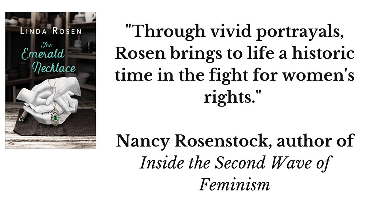 "Through vivid portrayals, Rosen brings to life a historic time in the fight for women's rights." -Nancy Rosenstock, author of Inside the Second Wave of Feminism
THE EMERALD NECKLACE by Linda Rosen 
goodreads.com/book/show/1229…  <a href="/lrosenauthor/">Linda Rosen</a>