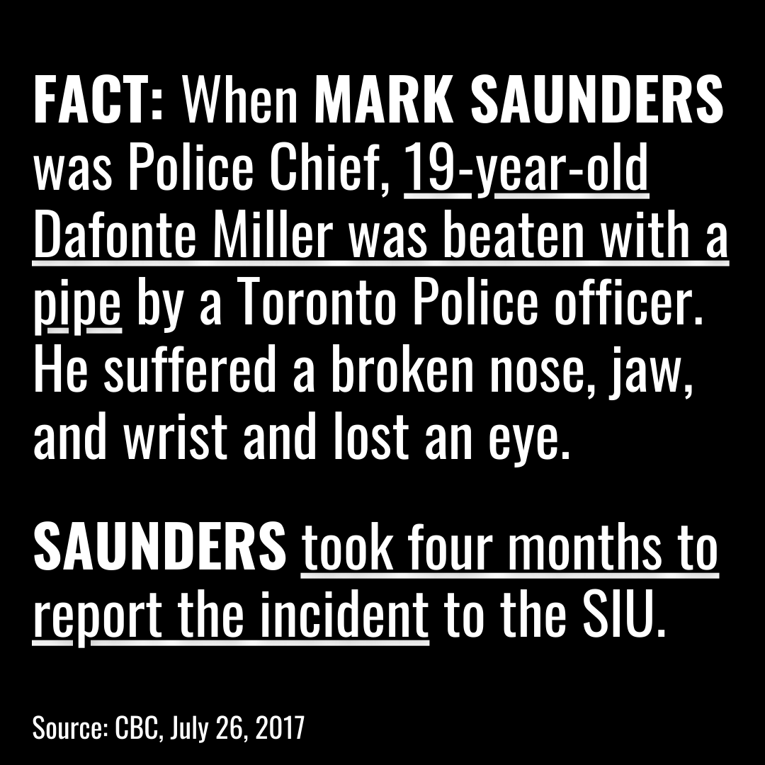 msaundersfacts's tweet photo. FOLLOW for more Mark Saunders Facts.

RETWEET so Torontonians know the real Mark Saunders.

Source: CBC, July 26, 2017: https://t.co/SMWoIYIMog

#MarkSaundersFacts #StopSaunders https://t.co/Vs0ko5B40U