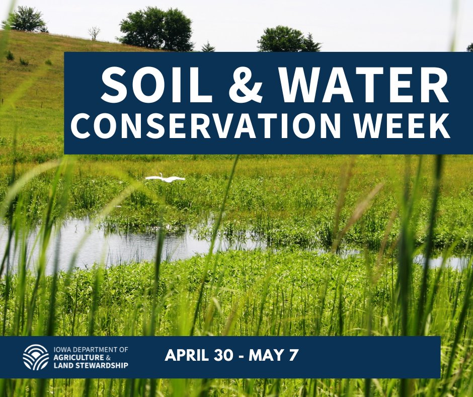 IADeptAg's tweet photo. It's Soil &amp; Water Conservation Week - an opportunity to recognize conservation work in Iowa and highlight ongoing efforts of farmers, landowners &amp; urban residents to protect our natural resources. Share your photos of Iowans involved in conservation this week - #CleanWaterIowa https://t.co/irlznxCCPi